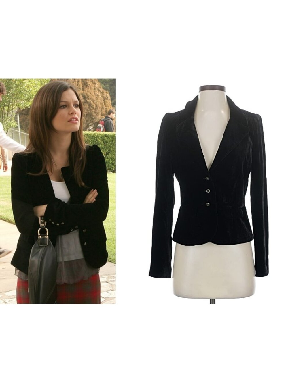 ASO THE OC SUMMER ROBERTS RACHEL BILSON Silk Blend Velvet Blazer Y2K NWT NEW